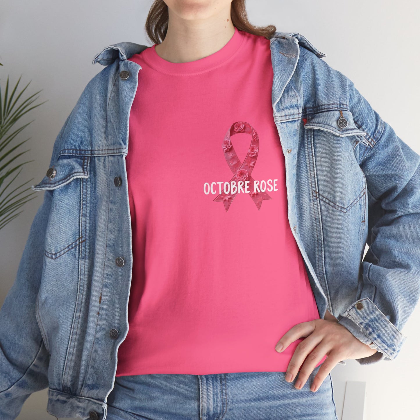 T-shirt Éco-Responsable Octobre Rose – Ensemble contre le Cancer Printify