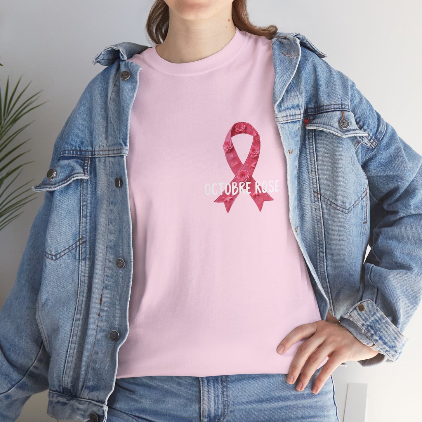 T-shirt Éco-Responsable Octobre Rose – Ensemble contre le Cancer Printify