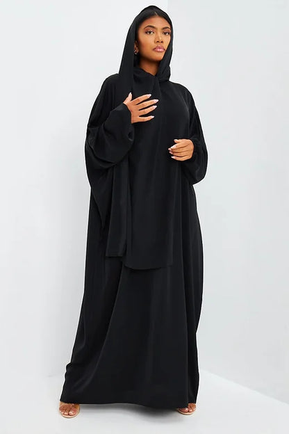 Abaya voile intégré noir My Store