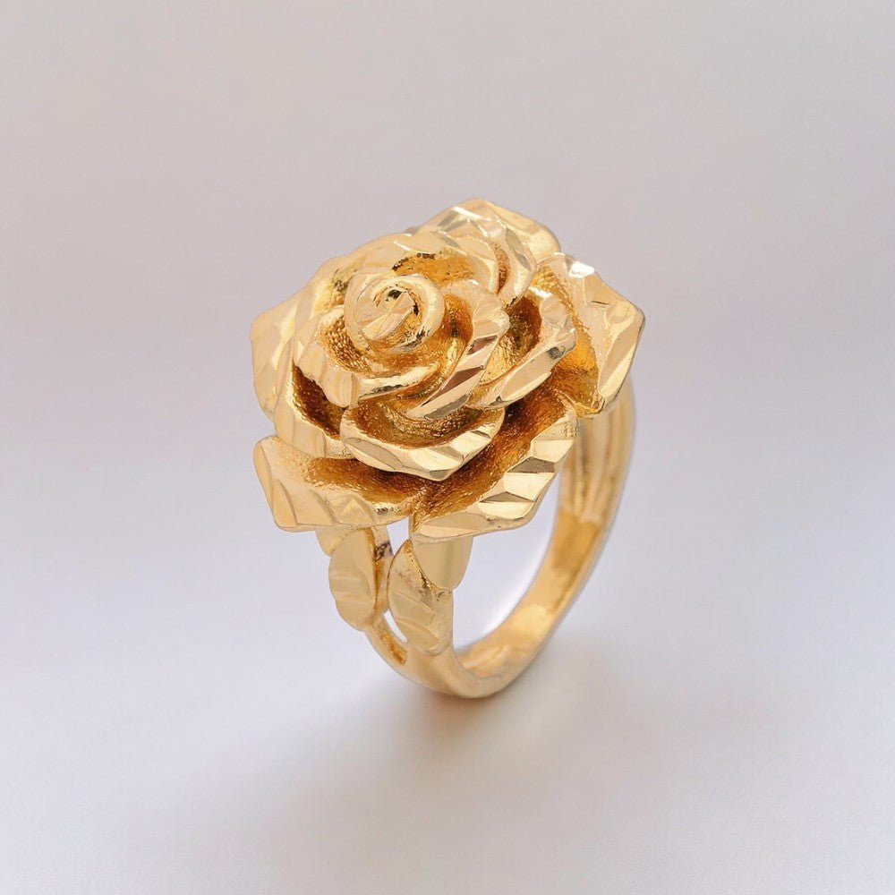 Bague en or en forme de rose - Ozeroz