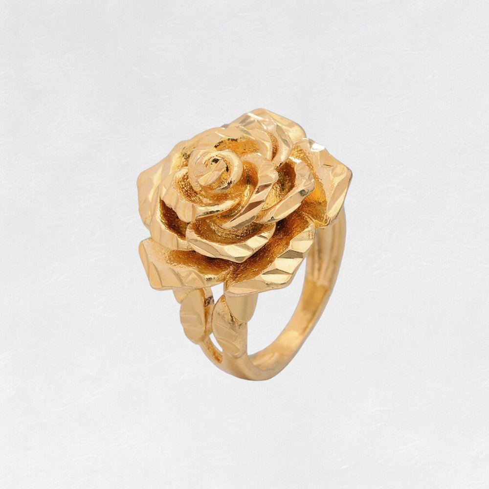 Bague en or en forme de rose - Ozeroz