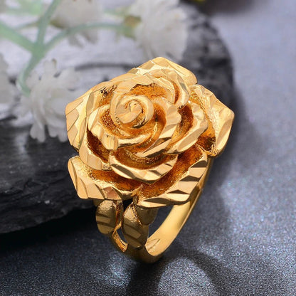 Bague en or en forme de rose - Ozeroz