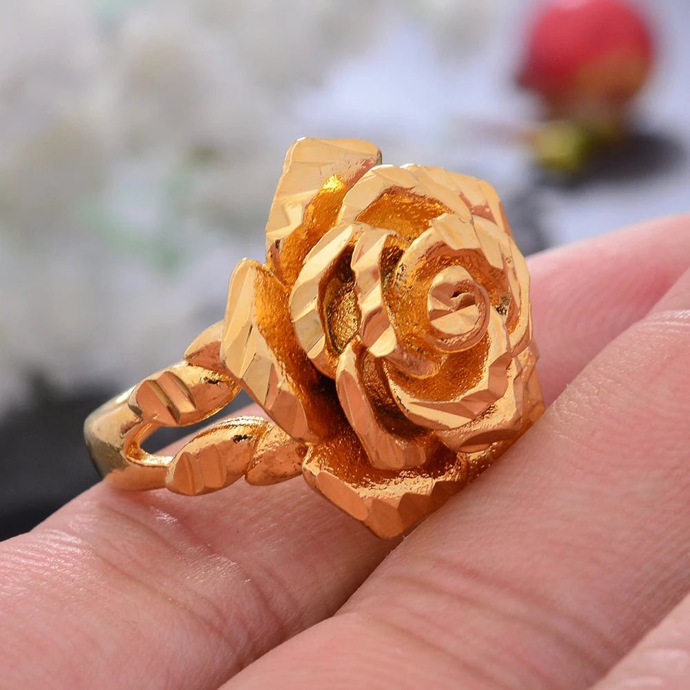 Bague en or en forme de rose - Ozeroz