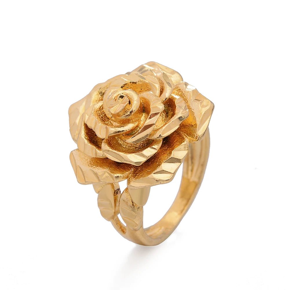 Bague en or en forme de rose - Ozeroz