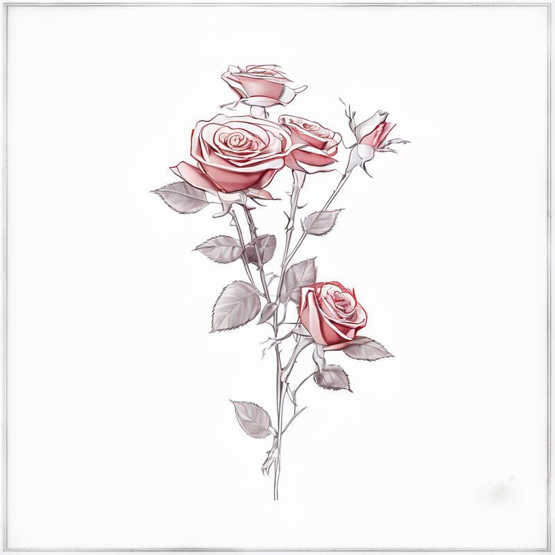 Créez Votre Œuvre d'Art Personnalisée : Toile Rose Unique - Ozeroz