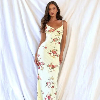 Robes Maxi Dos Nu Floral : Tenue Chic pour Soirées 2024 - Ozeroz